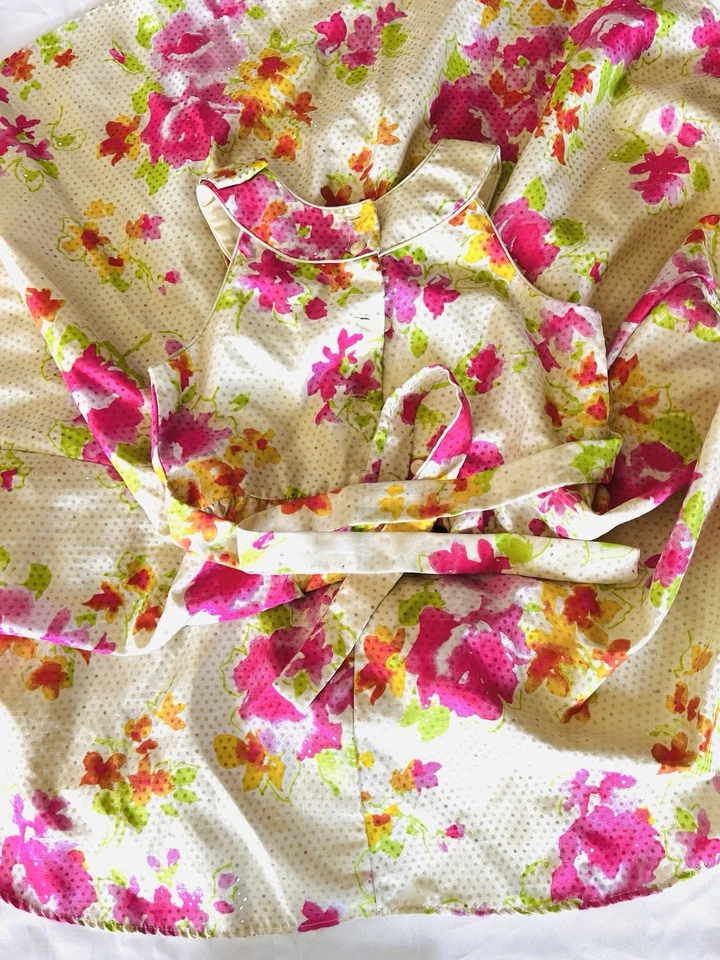 Jona Michelle Girl's Sleeveless Pink Floral Dress SZ8 For Special Occasion Party - Imagem 4 de 4