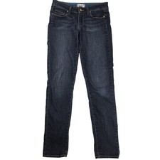 PAIGE Women 27 High Rise Straight Leg Jeans Dark Wash Denim Premium Designer