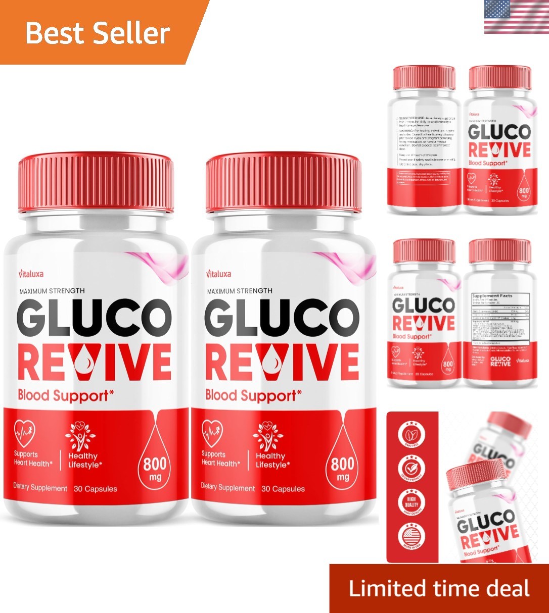 Gluco Revive Capsules - 120 Count  Balance Support for Digestive Health