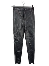 ZARA Pantaloni in ecopelle Donna Pantalone Taglia IT 40 nero stile casual