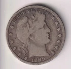1899 BARBER HALF-DOLLAR .50¢ PHILADELPHIA MINT .900 SILVER COIN USA