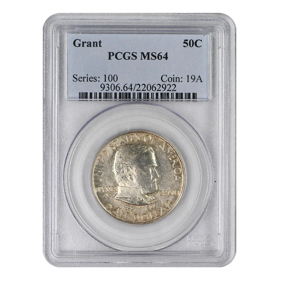 1922 Grant Commemorative Silver Half Dollar PCGS MS-64 - Image 3 of 4
