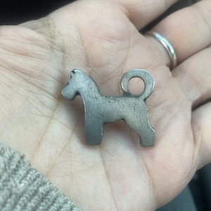 Vintage Pewter Dog Brooch Pin Sweden Rune Tennesmed
