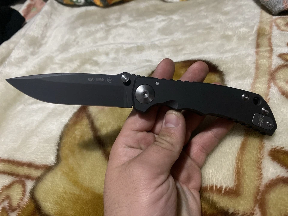 Spartan Blades Harsey Carpeta de Titanio Negro CPM-S45VN Hoja de Punto de Caída Nueva Foto 3 de 3