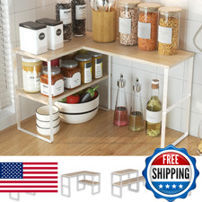 Golener Scaffale Angolare Impilabile Regolabile 2 Livelli Organizzatore Cucina Ba