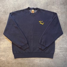Vintage Waste Management Sweatshirt L Navy Fruit of the Loom Supercotton USA