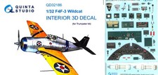 Quinta Studios 1/32 F4F-3 WILDCAT 3D DECAL COLORED INTERIOR SET Trumpeter