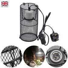 Reptile Ceramic Heating Light Bulb Lamp Holder with Anti-hot Cage Switch Cage