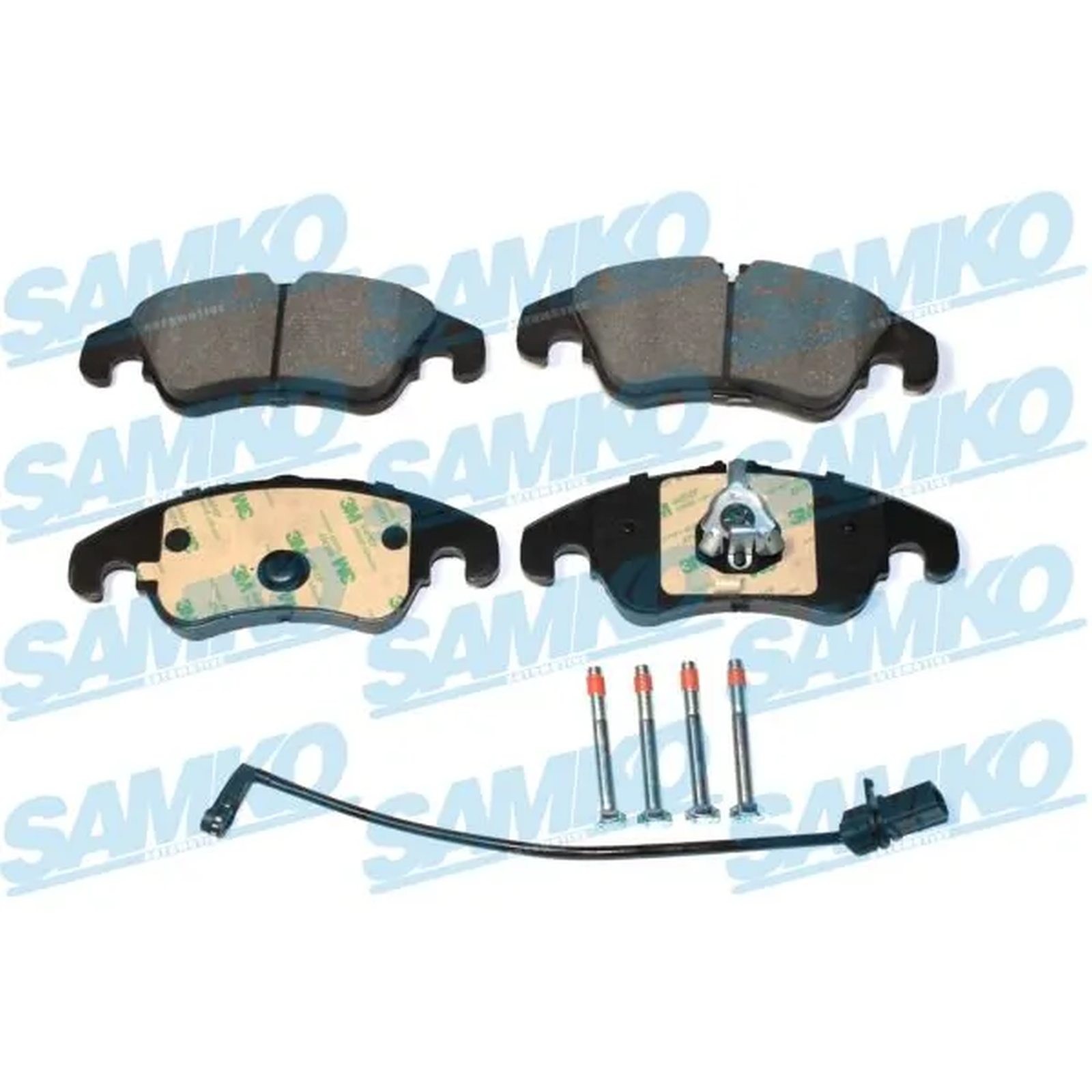1x ORIGINAL® SAMKO Bremsbelagsatz, Scheibenbremse Vorne für Audi A6 C7 Avant