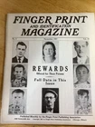1937 RARE Finger Print magazine ~ Rewards Offered For Most Wanted ~ Forensics.