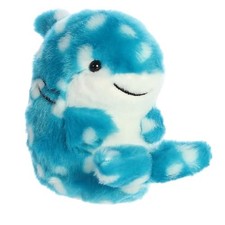 Aurora Round Rolly Pet Willa Whale Shark Plush Stuffed Animal Toy 5" 16434