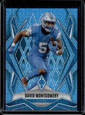 2025 Panini Phoenix David Montgomery Light Blue Pyramids #/385 Lions