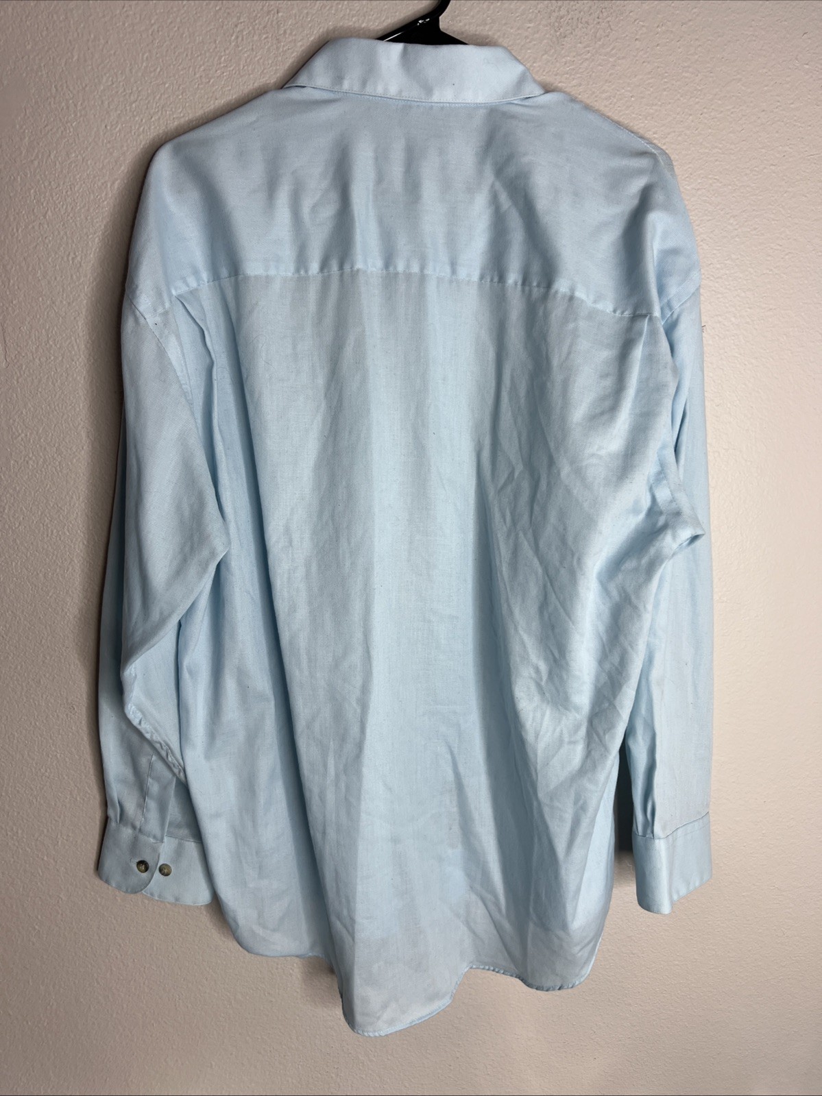 Camicia uomo YSL Yves Saint Laurent 16 5 32 33 abito con bottoni manica lunga blu