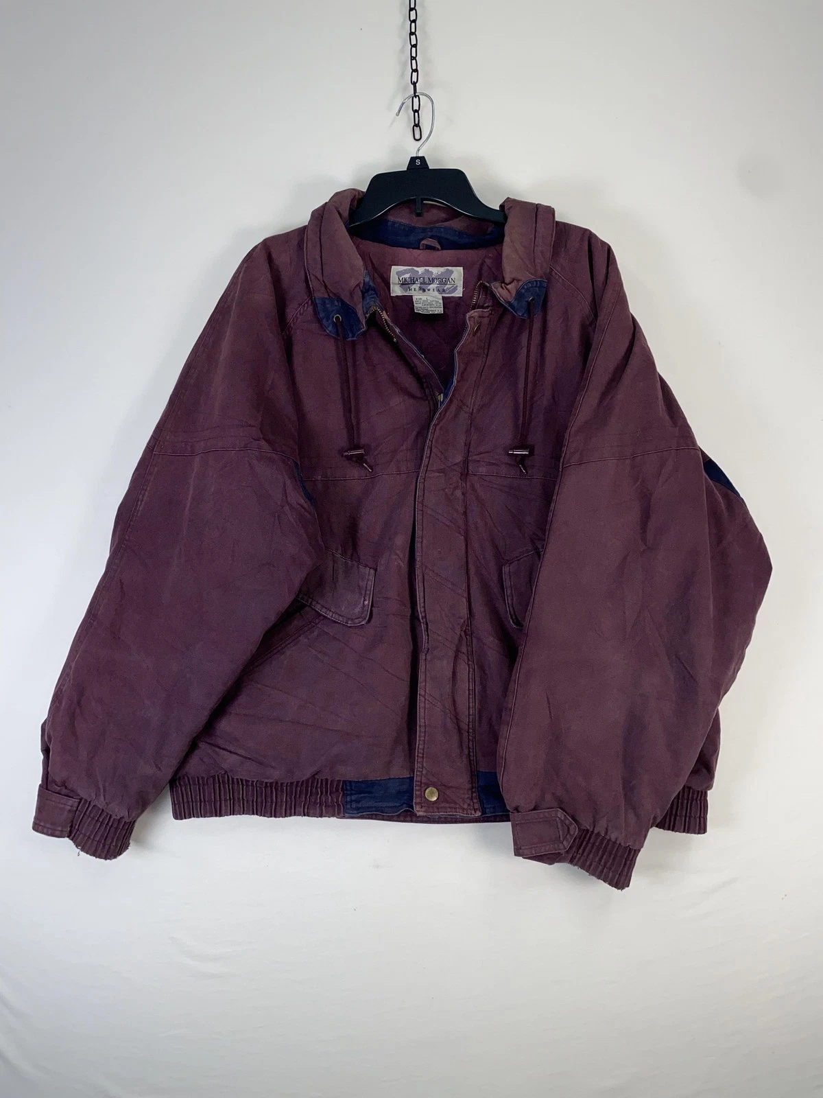 Vintage Michael Morgan Jacket Mens Large Purple Hooded Canvas Bomber Insulated
Opens in a new window