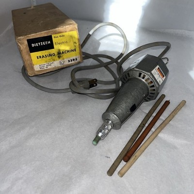 Vintage Dietzgen No. 3395 Electric Eraser Drafting Tool Works