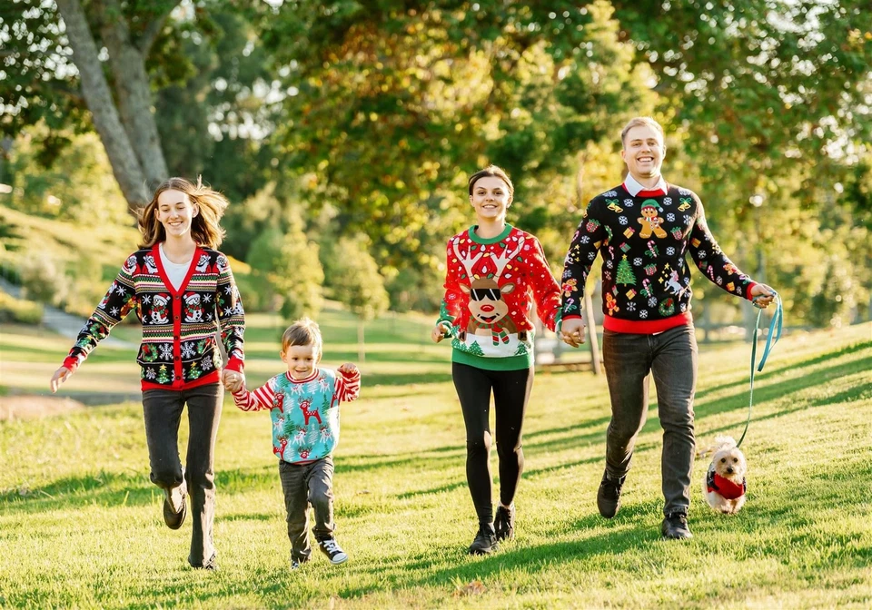 Cardigã Suéter de Natal Feio Masculino SOCAL LOOK - Pulôver de Férias Festivas Engraçado - Imagem 3 de 4