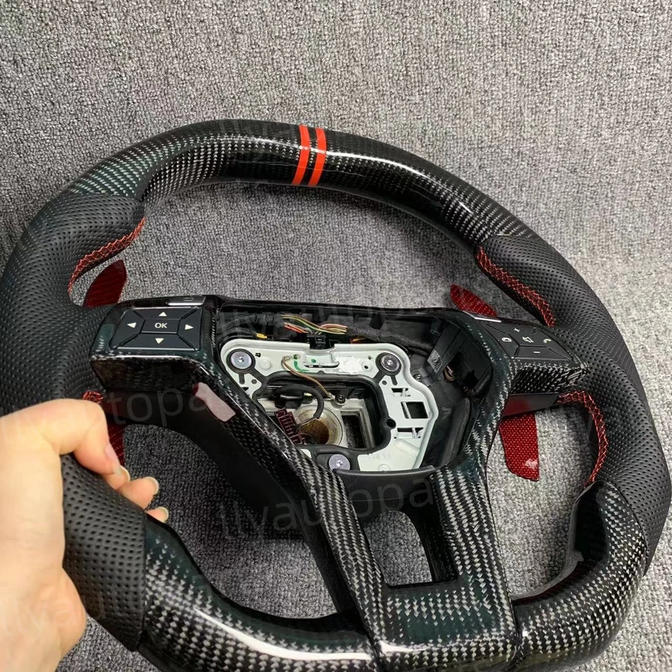 碳纤维方向盘适用于梅赛德斯-奔驰 AMG C 级 W204 C63 C43 W212 W207 — 第 2/4 张图片