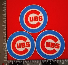 Set of 3 CHICAGO CUBS BASEBALL IRON ON PATCH