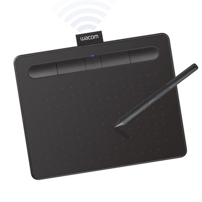 Wacom CTL4100WLK0 Intuos Small Bluetooth Graphic Drawing Tablet USB Black