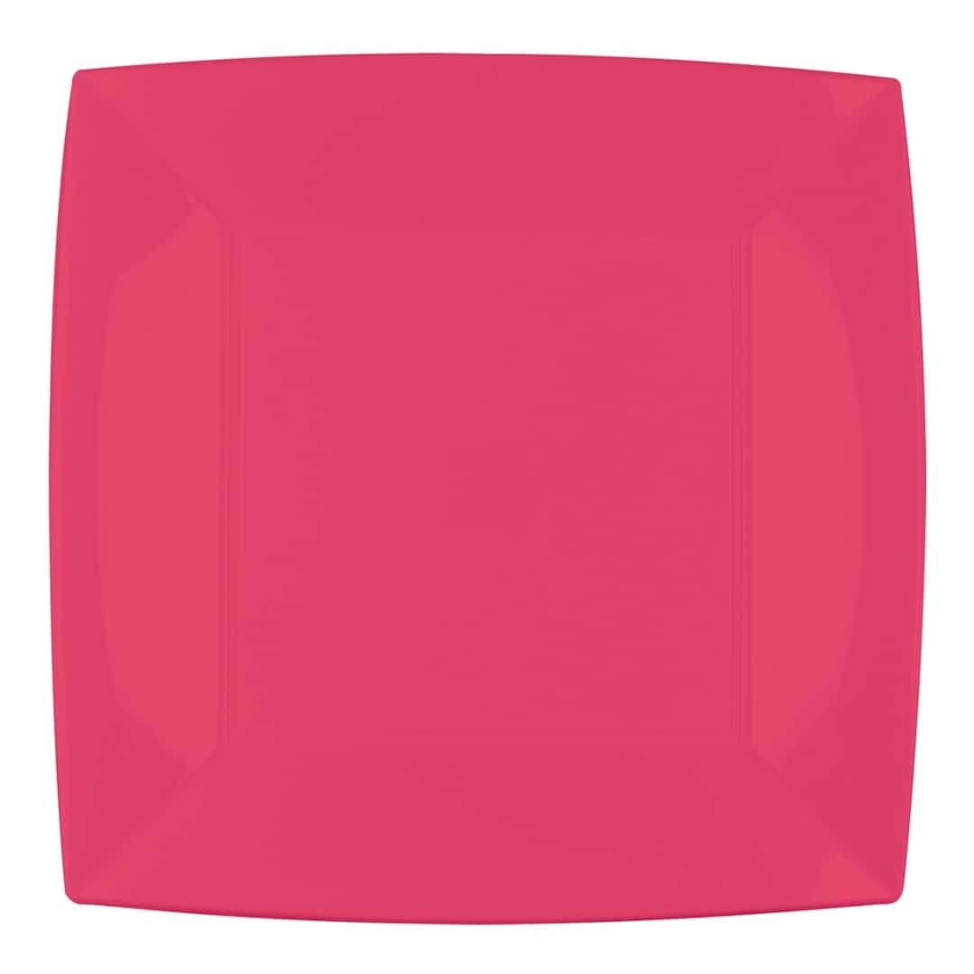 Nice Coral Square Dessert Plates 25 Pcs 18X18 CM GOLDPLAST - Parties And Events