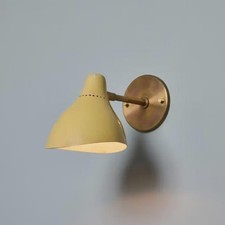 1950s Italian Stilnovo Brass Wall Sconce - Mid Century Moder set of 2