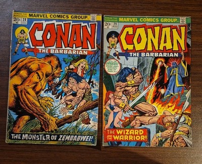 Marvel Comics Group Conan the Barbarian Lot of 2 Vol. 1 #28-29 (1973) Bronze Age