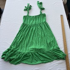 Ladies Sun Dress Boohoo Size 12 Green Sleeveless 32817