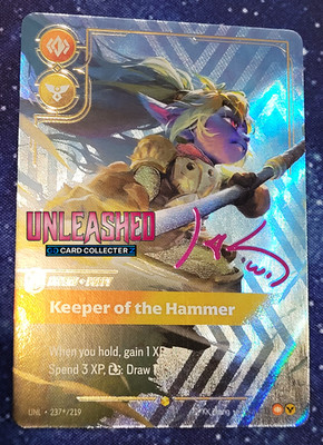 Riftbound Poppy Keeper of the Hammer Signature 237/219 Foil NM League of Legends