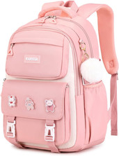Girls Backpack, Kids Backpack for Girls with Anti-Theft Back Pocket, Lightweight