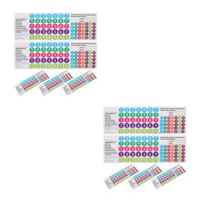 2 PCS Zubehör Für Pfeifen-Panflöte Flötennotenaufkleber Instrumententeile