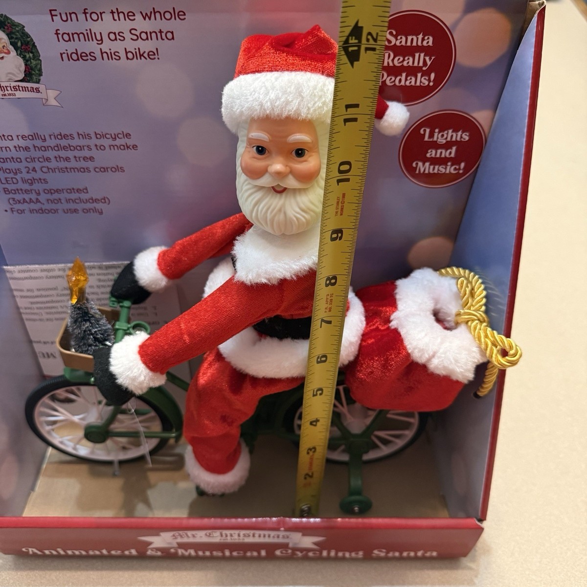 New In Box 2025 Mr. Christmas Animated & Musical Cycling Santa