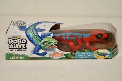 Robo Alive Lurking Lizard Robotic Pet Figure Red + Blue by Zuru NEW