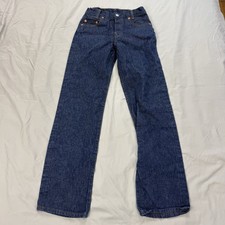 Vintage 501 Student Levis Denim Jeans Sz 24x29 Dark Blue 80s USA 701 1980s