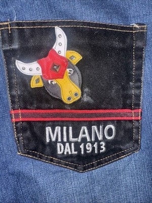 PRADA Milano Dal 1913 32x33 Men's Jeans Blue Denim Straight Leg