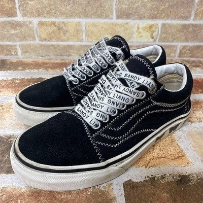 VANS x SANDY LIANG Black Suede Sneakers 22.5cm with Logo Laces