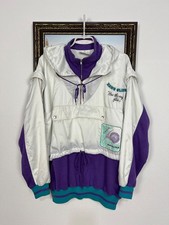 Vintage 90's Adidas Hooded Jacket Hang Glider Rare Windbreaker White Size M