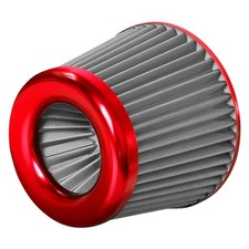 3" 76mm Universal High Flow Cold Air Intake Air Filter Upgraded Stainless Red