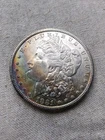 1881-S Morgan Silver Dollar Rainbow Toned San Francisco Beautiful USA Coin