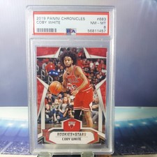 COBY WHITE 2019-20 Panini Chronicles Rookies & Stars #683 Bulls RC PSA 8 Mint