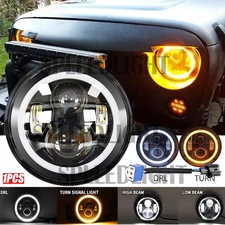 7" Inch Round LED Headlight DRL hi/lo sealed beam For Jeep Wrangler JK 2007-2017