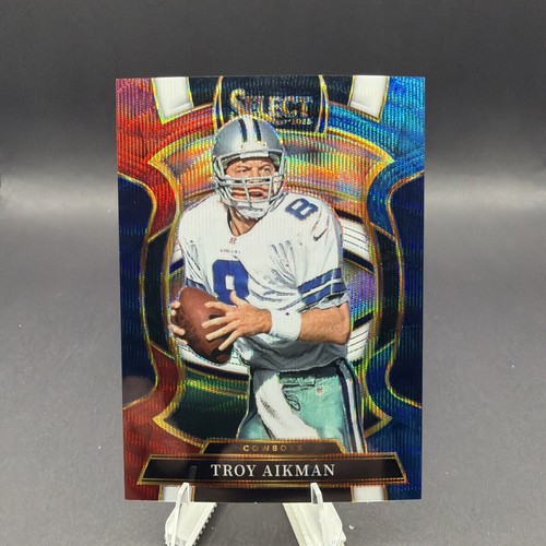 2025 Panini Select - Concourse Troy Aikman #100 Tri-Color Prizm /399