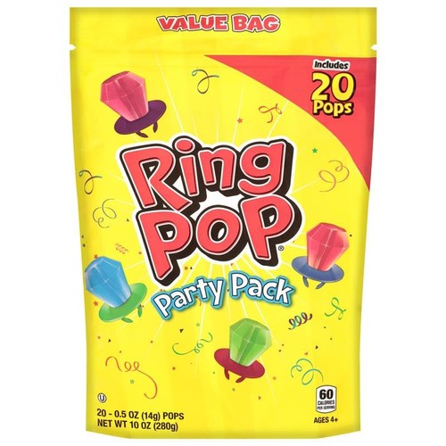 Ring Pop Candy Lollipops - Envuelto individualmente a granel piruleta variedad fiesta P... - Imagen 1 de 5