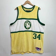 Boston Celtics Pierce 34 Throwback Jersey 1914-15 Sz  XL Hardwood Classics Retro