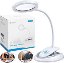 Magnifying Glass with Light and Stand USB-C Rechargeable 5X 10X 110Mm Large Len
