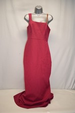 NWT BCBGMaxAzria Gracie One Shoulder Chain Gown Column Beets Dress Size 2