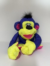 Fisher Price 10 Purple Puffalump Chattering Chimp Monkey Stuffed Animal Plush