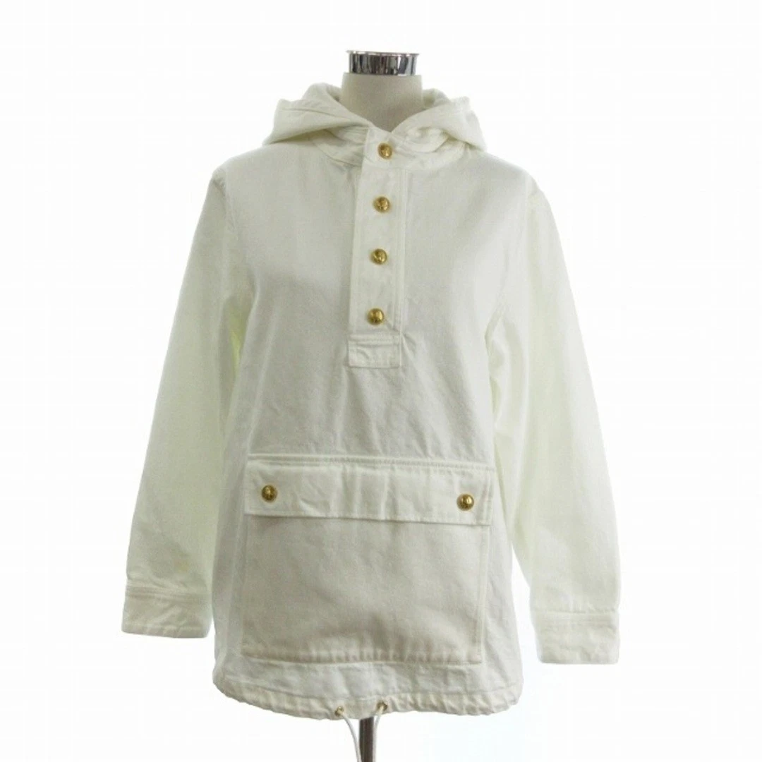Celine Anorak Sailor Felpa con Cappuccio Giacca Pullover Denim Ikari Bottone Cotone Usato