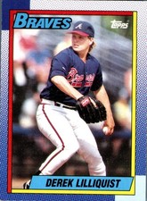 1990 Topps Derek Lilliquist #282 RC Rookie Atlanta Braves MLB Baseball Card P.... rookie card picture