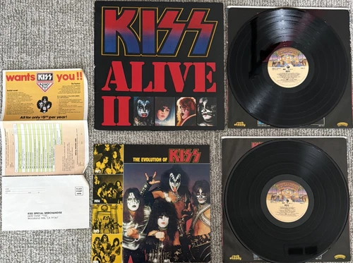 Kiss  Alive II Vinyl 2LP Casablanca OG Press w/ Booklet, Form, Inner Sleeves VG+