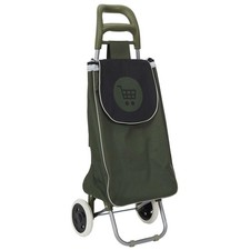 HowHomely Einkaufsroller Einkaufstrolley Tasche grün schwarz 34x30x96 cm 50 L